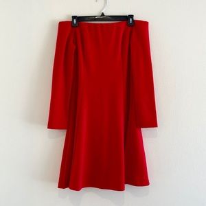 Red Off-the-Shoulder Dress